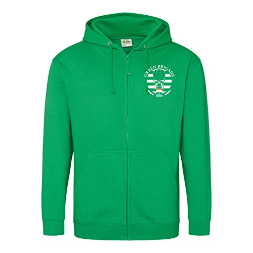 Groene Brigade Hooligan Zip Hoodie ‎The Bhoys, The Celts, The Hoops Celtic FC - groen - XXL
