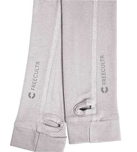 Image of Freecultr Women Breathable Bamboo Cotton Antibacterial Arm Sleeves with Built-in Gloves | Soft, Sweat-Wicking & Skin-Friendly