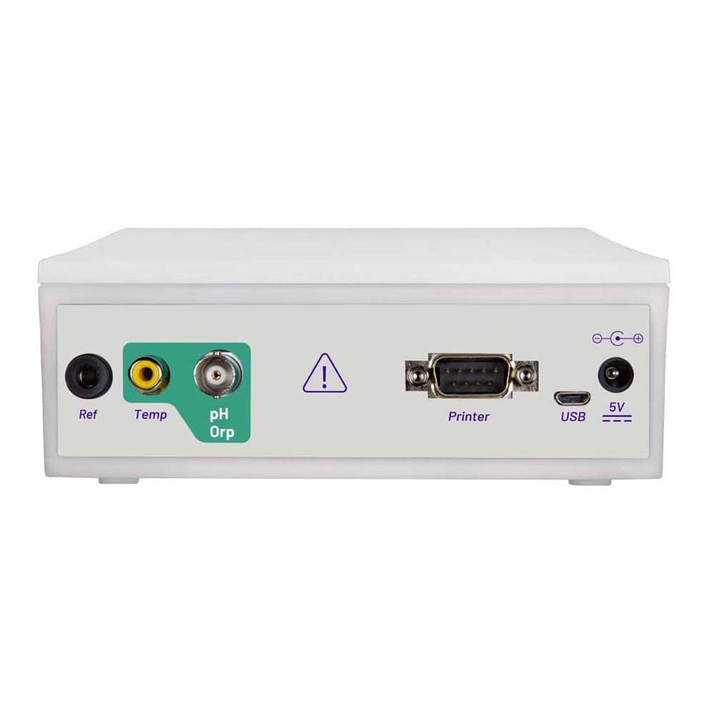 neoLab XS pH 60 VioLab pH-Messgeräte komplett Kit inklusive pH Elektrode 201T mit Temperatur Sensor innen und BNC, 160mm Länge x 45mm Höhe x 140mm Breite, Grau/Weiß