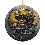 BROLEO Monster im Kinderwagen, rund, Dekoration, Supermarkt, Keramik, Winter, Weihnachten, Party, Zuhause