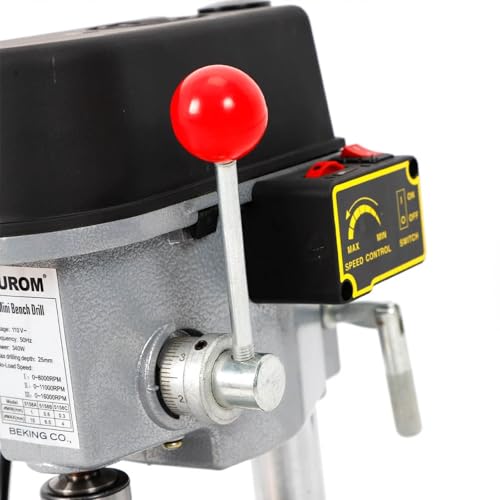 Mini taladro de sobremesa de 340 W, diámetro máximo de perforación de 10 mm, 3 velocidades ajustables, ideal para joyeros, carpinteros, mecánicos, aficionados