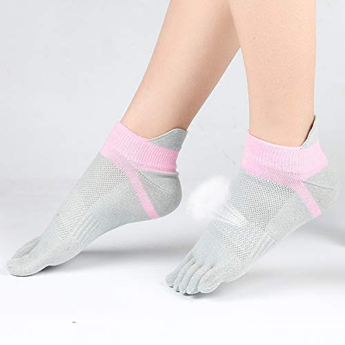 Image of Women Toe Socks 5 Finger Cotton Wicking Athletic 6 Pack 3 Pack