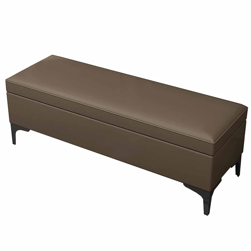 Banc coffre de rangement en cuir PU chic pour un salon toujours ordonné