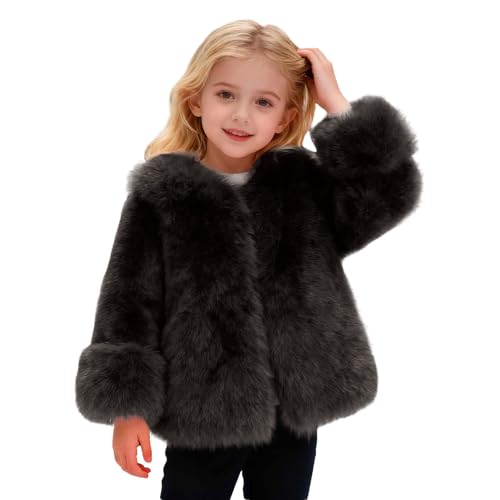 Manteau fausse fourrure fille doux et moelleux pour les sorties en famille