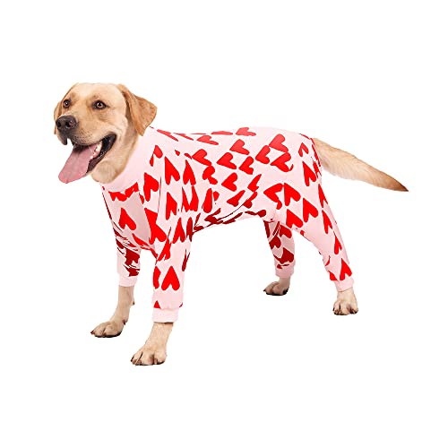 Dog Pajamas for Medium Large Size Dog, Lightweight Dog Shirts, Dog Pjs Clothes, Dog Bodysuits Jumpsuit Suit for Dogs Recovery After Surgery