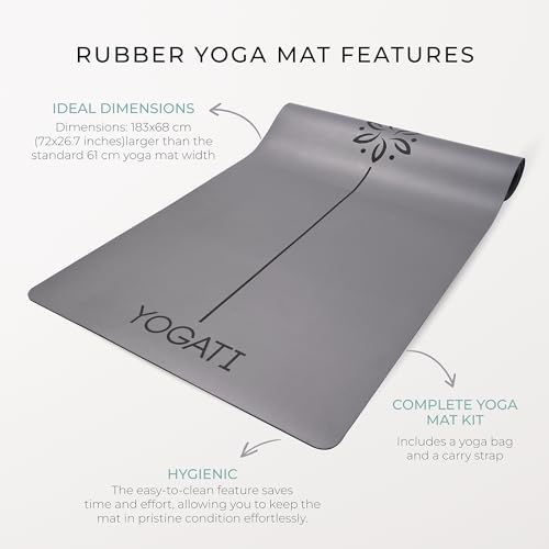 Yoga-Mat-with-Yoga-Bag-and-Carry-Strap-Non-Slip-Rubber-Yoga-Mat-for-women-and-men-with-Alignment-marks-Perfect-hot-yoga-Mat-for-home-workout-Ideal-Exercise-Mat-for-Gym-Pilates-and-Fitness