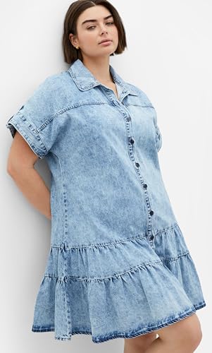 Image of City Chic Women's Plus Size Dress - Denim Layla