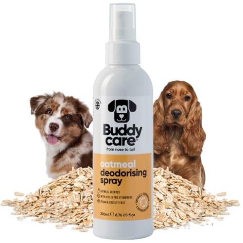 Buddycare Dog Deodorising Spray - Deodorising Spray for Dogs - With Aloe Vera and Pro Vitamin B5 (Oatmeal