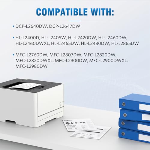 Image of TN830XL Remanufactured Toner Cartridge Replacement for Brother DCP L2640DW L2647DW HL L2420DW L2460DW L2460DWXL L2465DW L2480DW L2865DW MFC L2820DW L2900DWXL (2 Black)