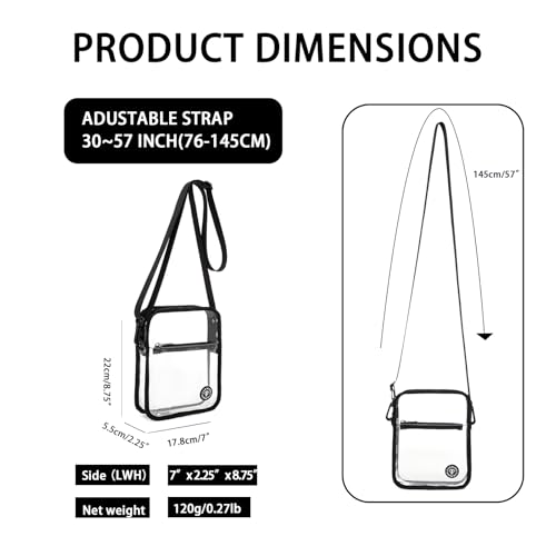 Clear bag for stadium events, women's Clear Purse crossbody bag, stadium approved with front pocket, perfect for concerts2