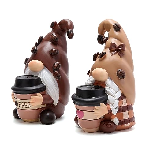 Nain sur le thème du café figurine elfe décoration intérieur et jardin - 6