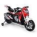 INJUSA - Moto Honda Naked 12V Rouge avec Lumières, Entrée Mp3 et Poignée Accélérateur, Recommandé pour Enfants +3 Ans