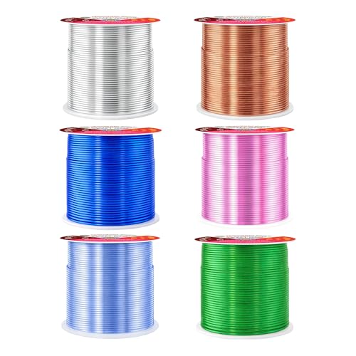 Image of Mandala Crafts 20 GA Pink Green Blue Assorted Anodized Aluminum Craft Wire | 450 FT, Colored, Flexible, Bendable for Bonsai Armature Sculpting Wire Wrapping Jewelry Making, Weather & Tarnish Resistant