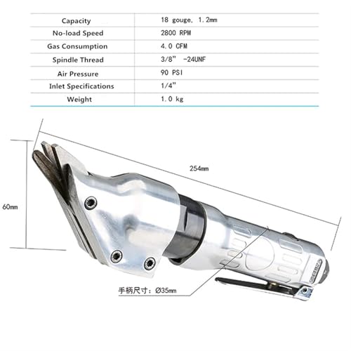 Ciseaux à air WX-L8056 pour couper plaque aluminium et fer - 8