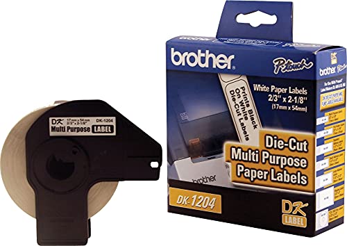 Image of Brother Genuine DK-1204 Multipurpose Paper Label Roll, Die-Cut Paper Labels, Engineered for Excellence, 400 Labels Per Roll