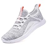 ALEADER Women's Energycloud Slip On Walking Shoes Pure Running Shoes for Gym Workout Treadmill Running Errands White Gray Size 9 US