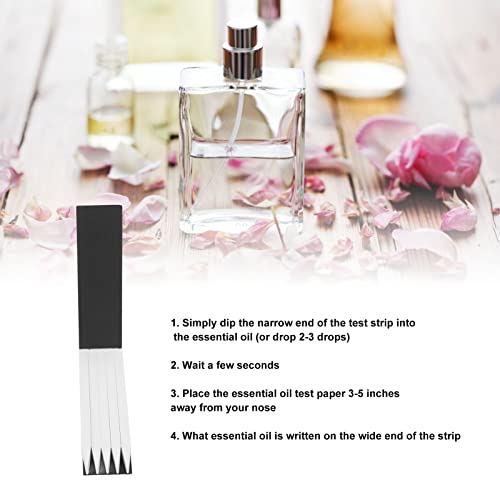 Tira de Teste de Fragrância de óleos Essenciais Brancos Descartáveis, Tiras de Teste de Perfume de 4