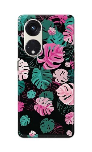 Image of Printed Hard Back Cover for Oppo Reno8 T 5G | Reno 8T 5G Back Cover (Seamless Leaves) -190724(EA)