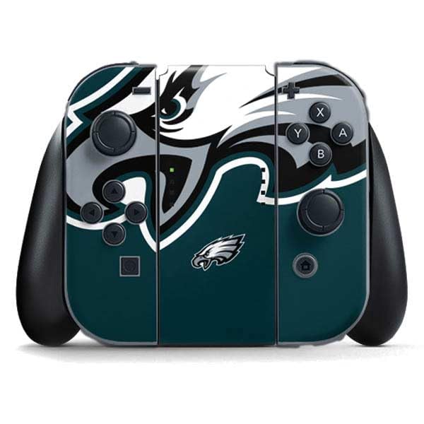 Skinit Decal Gaming Skin Compatible with Nintendo Switch Joy Con Controller - Officially Licensed NFL Philadelphia Eagles Large Logo Design