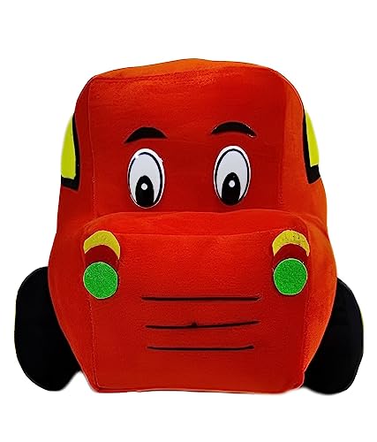 Image of Tickles Car Soft Stuffed Plush Toy for Kids Boys & Girls Birthday Gifts (Color: Orange Size: 45 cm)