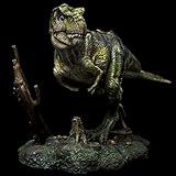 ITOY 1/35 Green Tyrannosaurus Rex Model 15.7” T-Rex Statue Realistic Dinosaur Figure PVC Toys Collector Decor Gift for Adult