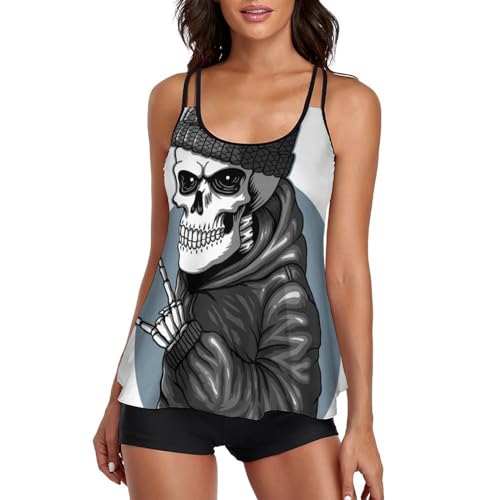 Tankini tête de mort et robe de plage pour vos vacances d'été