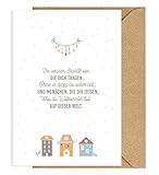 KOKO&LORA® Glückwunschkarte zur Geburt mit Umschlag • moderne Grußkarte mit niedlichen Motiven für Mädchen und Jungen - Geschenk zur Geburt fürs Baby (Da werden Hände sein)