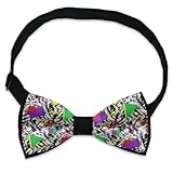WUXEKZO Men's Boys Pre-Tied Bow Tie for Party, Festivals, Graduation, Fashion 80S Style Creative Cravat Necktie
