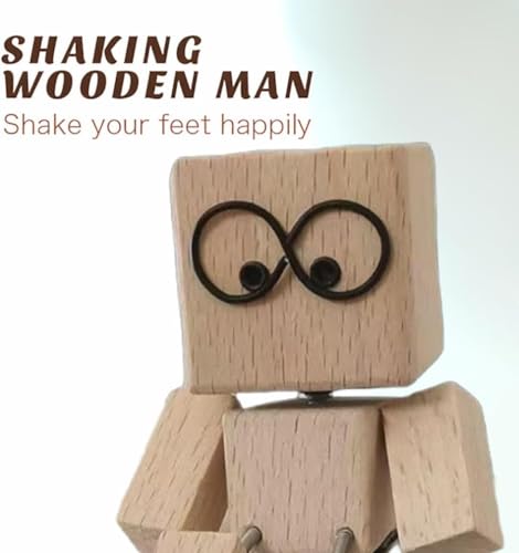 YGYZKJSD Shaking Wooden Man Figurine - Handmade Shaking Feet Wooden Doll, Car Ornaments, Funny Wood Desktop Decor, Funny Interior Car Ornaments For Car Dashboard - Cosy Home Interiors YGYZKJSD Shaking Wooden Man Figurine - Handmade Shaking Feet Wooden Doll, Car Ornaments, Funny Wood Desktop Decor, Funny Interior Car Ornaments For Car Dashboard - Image 4
