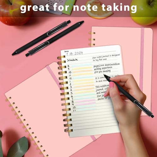Spiral Notebook A5, 8.27 x5.7" Spiral Journal 160 Lined Hardcover Notebook Writing, Note Taking, Journaling, School, Work, Gift (Pink) image 5