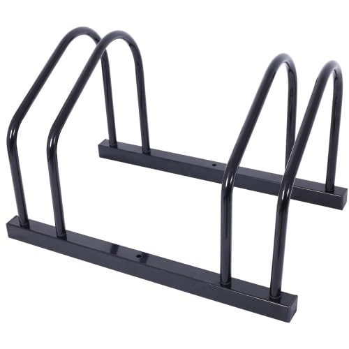 ESILIA 2-Bike Floor Stand Rack - Garage Bike Storage for 22-28