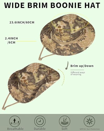 image for ZOORON Sun Hats for Men Women Bucket Hat UPF 50+ Boonie Hat Foldable U