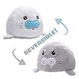 pohthe Antetek Reversible Plushie Sea Lion Stuffed Animal Reversible Mood Plush Double-Sided Flip...