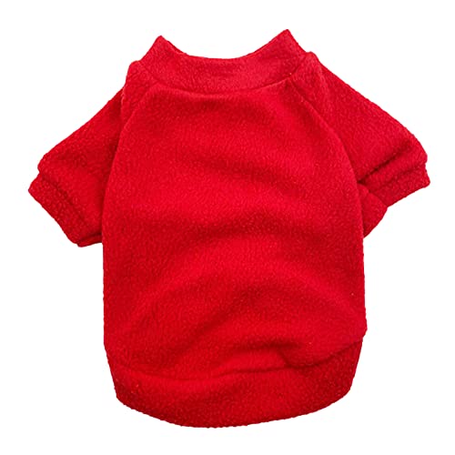 Hislaves Roupas para animais de estimação super macias de lã para filhotes de cachorro sólido fantas