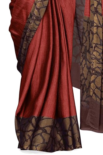 Image of MIRCHI FASHION Women Saree Abstract Print Chiffon | Breathable Lightweight Casual Sari for Regular Use and Office with Unstitched Blouse (Available in 25 Colors)