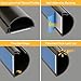D-Line 13.12ft Cord Hider Kit, Patented Cable Cover, Hide Wires on Wall, Channel for TV Mount Cords, Raceway Wire Hiders, Paintable, Adhesive, Half Round, 4X 1.18in W x 0.59in H x 39in Lengths, Black