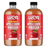 Lucy's Family Owned - 34oz. GLASS BOTTLE (2 PACK) Organic, With the Mother, Apple Cider Vinegar, Unfiltered, Unpasteurized, Raw, and NonGMO