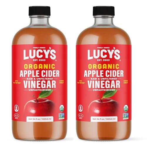 Lucy's Family Owned - 34oz. GLASS BOTTLE (2 PACK) Organic,