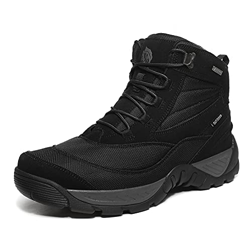 Zapatos de Senderismo Antideslizantes al Aire Libre para Hombre Botas de Combate Entrenamiento Táctico Resistentes al Desgaste,Negro,42
