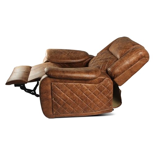 Image of Primrose Christie Single Seater 1R Manual Recliner Sofa | Recliner for Living Room Bedroom & Home Office (Tan)