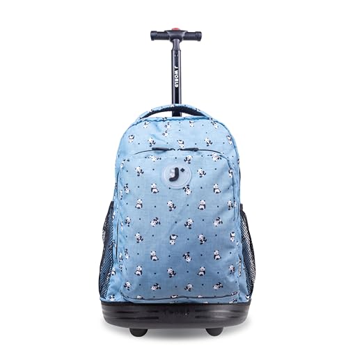 J World New York Kids' Sunny Rolling Backpack Adults, Panda, One Size