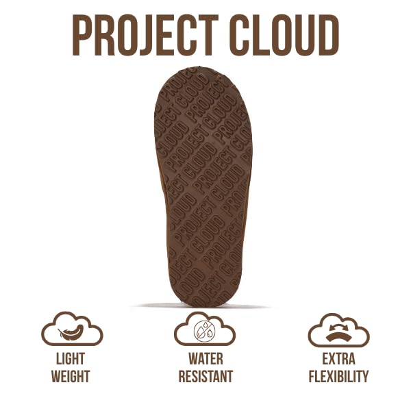 Project Cloud Genuine Leather Slippers for Women Footwear with Real Sheep Wool Lining Womens Clogs & Mule - Non-Slip Indoor/Outdoor Scuff Womens Slippers with Memory Foam Insole (Henka)