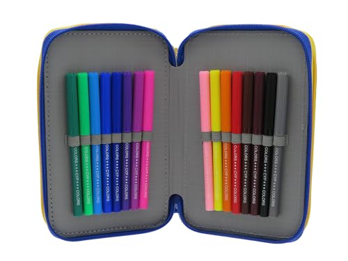 CyP Brands - Pokémon, Federmäppchen, 3-stöckiges Federmäppchen, Schulbedarf, Mehrfarbig, offizielles Produkt