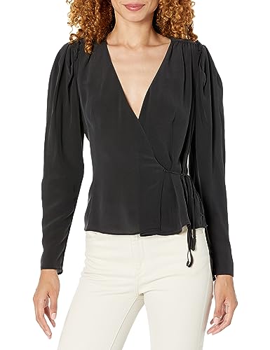 Joie Womens Women's Leigh Blouse in Caviar