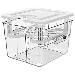 Sous Vide Container with Lid and Rack Sous Vide Pot 12.6 Quart Slow Cooker Container Compatible with Most Immersion Circulators