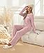 XIEERDUO Women's Clothing 2 Piece Sets For Women Fall Ladies Pajamas For Women Set Early Fall Fashion Drawstring Elastic Waist Wide Leg Pants Pj Sets Pink L