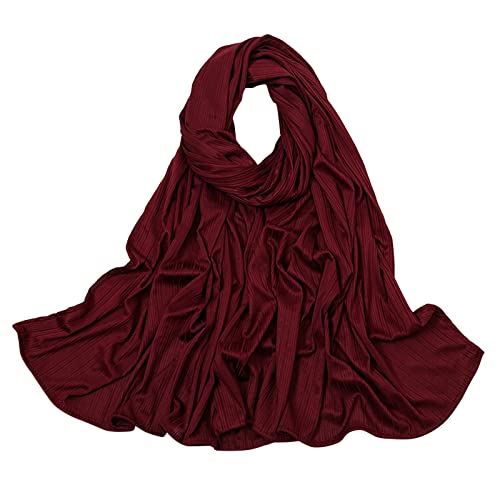 Hijab Scarves for Women Muslim Head Wraps Hijab Soft Long Scarf Wrap for Muslim Cotton Hijab Shawl