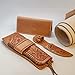 Realeather Veg Tan Double Shoulder Tooling Leather for Crafting, 7-8oz, Natural