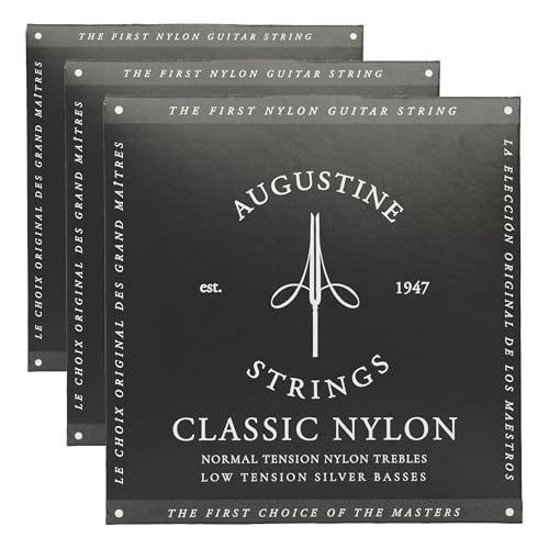 Cordes guitare classique Augustine Black Label tension normale pour s'exercer chez soi