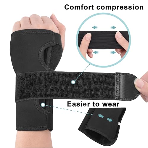 Pkstone Wrist Brace,Wrist Splint,Hand Brace,Carpal Tunnel Wrist Brace,Wrist Support With Aluminum Bar And Soft Padding,Helps Relieve Tendinitis Arthritis Carpal Tunnel Pain thumb #2